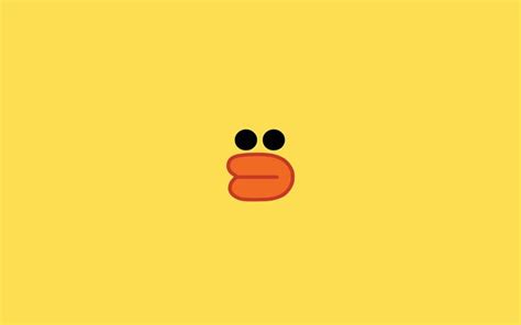 HD wallpaper: cute, line, charactor, yellow, duck, illustration, art ...