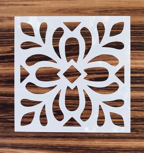 Reusable Tile Stencildecorative Tile Stencil Floor Tile Etsy