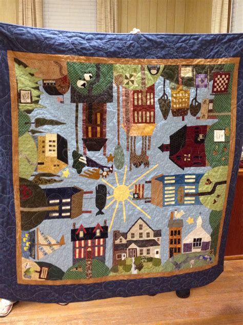 A Group Of Twelve Of Us Made This All Around The Town Quilt For A Dear