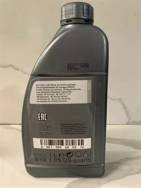 Genuine Mercedes Atf Dct Transmission Fluid 1l A 001 989 85 40 Off