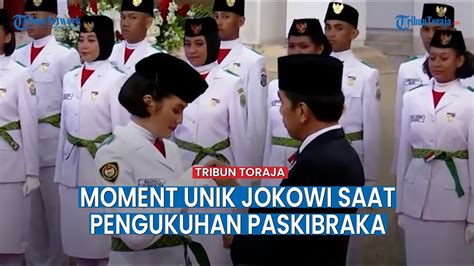 Hal Unik Saat Jokowi Kukuhkan 76 Anggota Paskibraka Untuk Peringatan