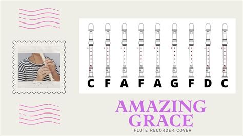 Amazing Grace Soprano Recorder Cover W Letter Notes Alto Recorder