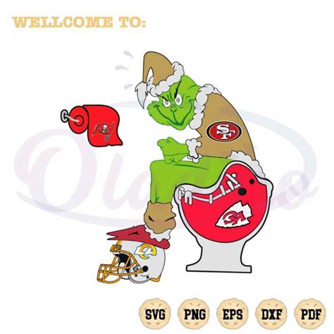 San Francisco Ers Svg Grinch Nfl Team Cutting Digital File Oladino