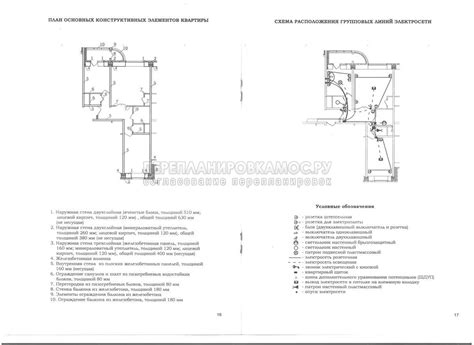 Планы БТИ серии С-222 с размерами