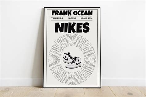 Frank Ocean Poster Nikes Poster Blonde Retro Newspaper Etsy