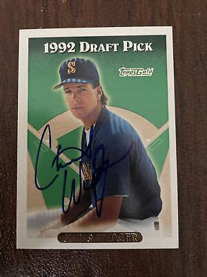 Chris Widger Topps Draft Pick Rookie Autographed Signed Auto