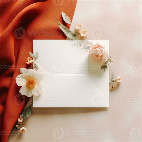 Ai Generated Wedding Invitation Card Mockup 35602734 Stock Photo At