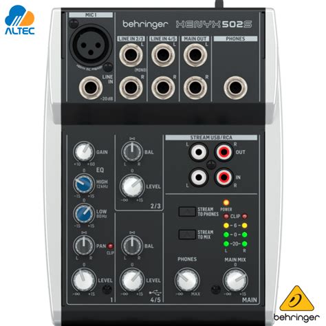 Behringer XENYX 502S Mezclador De 5 Entradas Con Interfaz USB