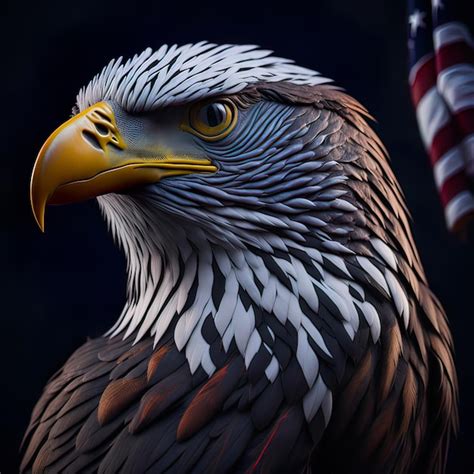 Águila calva día de la independencia de los estados unidos una