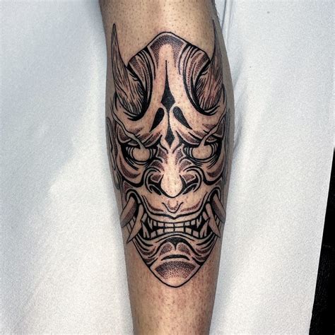 Japanese Mask Tattoo Avantgarde Tattoo Barcelona