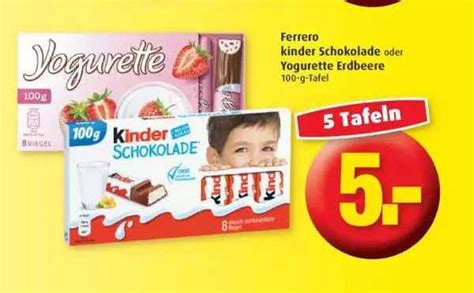 Ferrero Kinder Schokolade Oder Yogurette Erdbeere Angebot Bei Markant