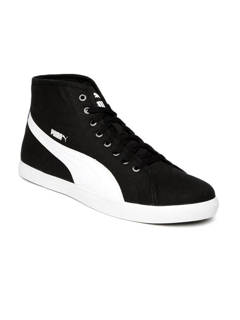 Buy Puma Men Black And White Elsu V2 Mid Cv Dp Casual Shoes Casual Shoes For Men 1705657 Myntra