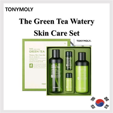 Tonymoly The Chok Chok Green Tea Watery Skin Care Set Toner Ml