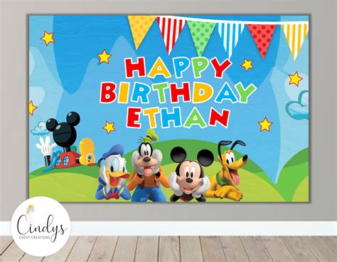 Mickey Mouse Birthday Backdrop