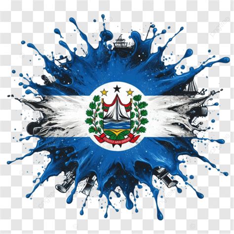 Ilustración 3d De La Bandera De El Salvador Y País Vectorial Editable