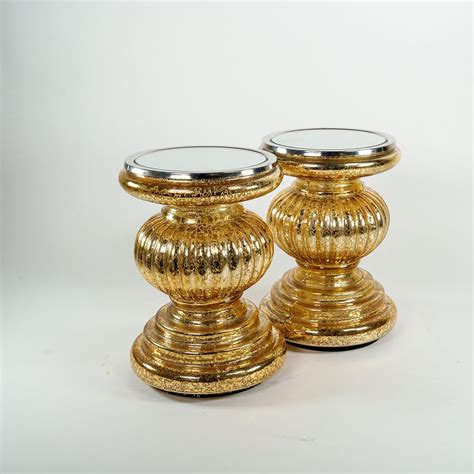 Amazon Set Of Lit Candle Holder Pedestals With Mirror Inserts