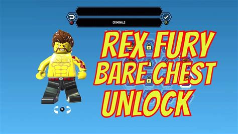 LEGO City Undercover Remastered Rex Fury Bare Chest Unlock Location And