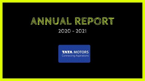 Tata Motors Limited Annual Report Video 2020 2021 YouTube