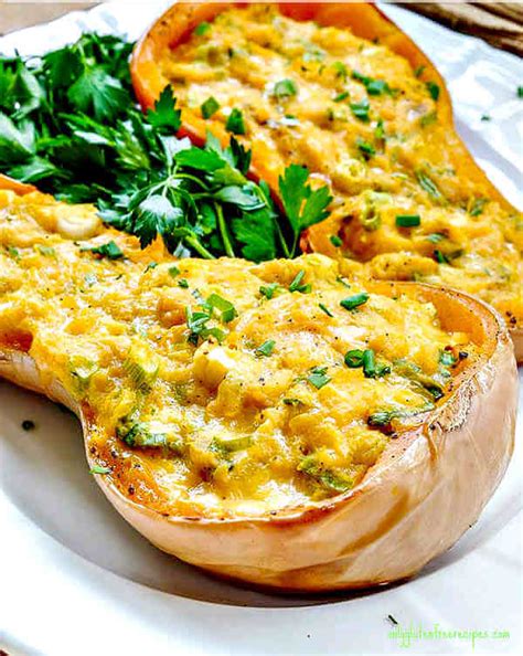 4-Ingredient Double Stuffed Butternut Squash Recipe - Only Gluten Free ...