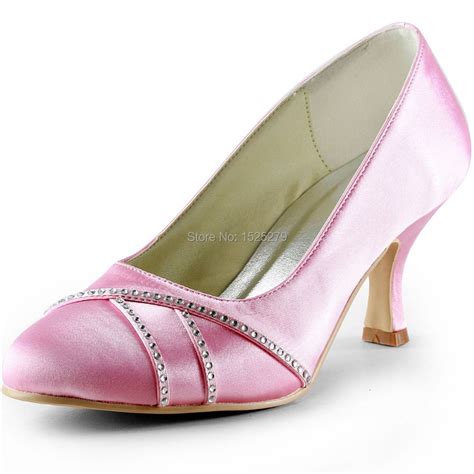 Women Ivory Prom Party Closed Toe High Heels Bridal Pumps Rhinestones