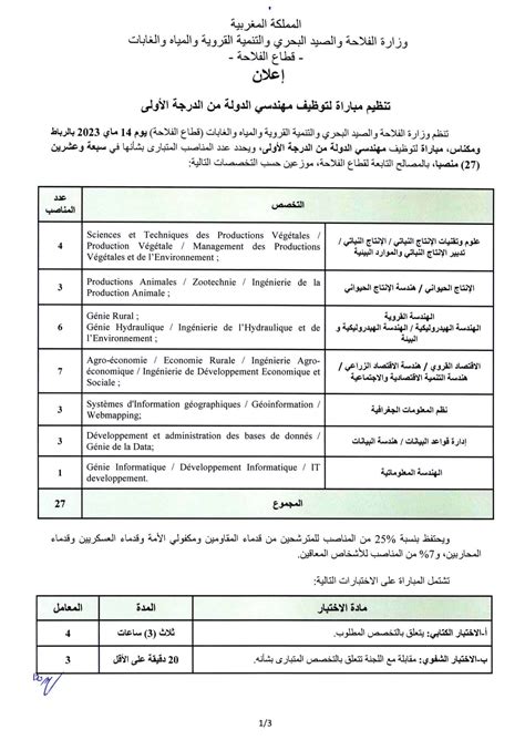 R Sultats Concours Minist Re De L Agriculture Postes