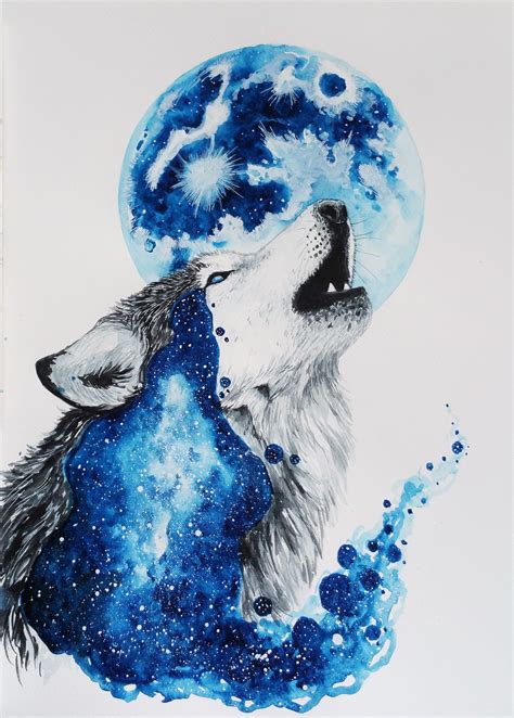 Wolf Painting Watercolor