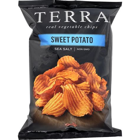 Terra Chips Sweet Potato Chips - Crinkled Sweet Potato with Sea Salt - Case of 12 - 6 oz ...