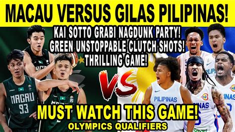 Gilas Pilipinas Vs Macau Kai Sotto At Jalen Green Perfect Tandeem