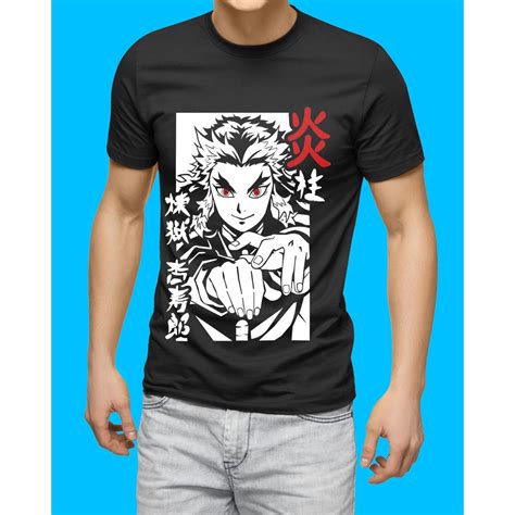 Camiseta Kyojuro Rengoku Demon Slayer Shopee Brasil