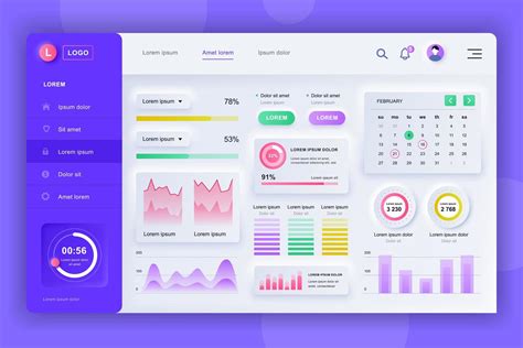 Admin Panel Neumorphic Dashboard Ui Kit Vector Art At Vecteezy