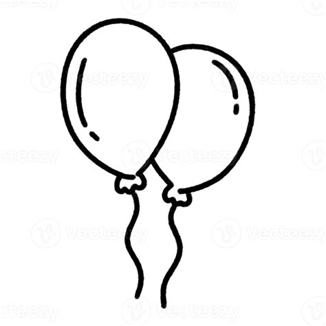 Ballon Tekening Lijn Kunst Icoon 18803416 Png