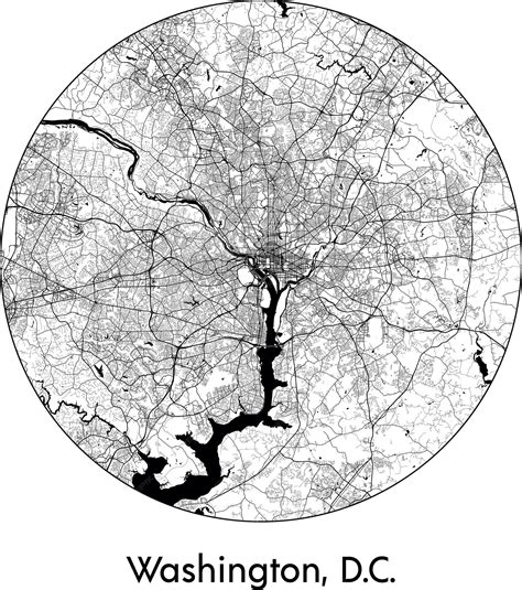 City map north america united states washington dc vector illustration