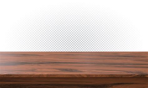 Una Mesa De Madera Con Un Fondo Blanco En Blanco Archivo PSD Premium