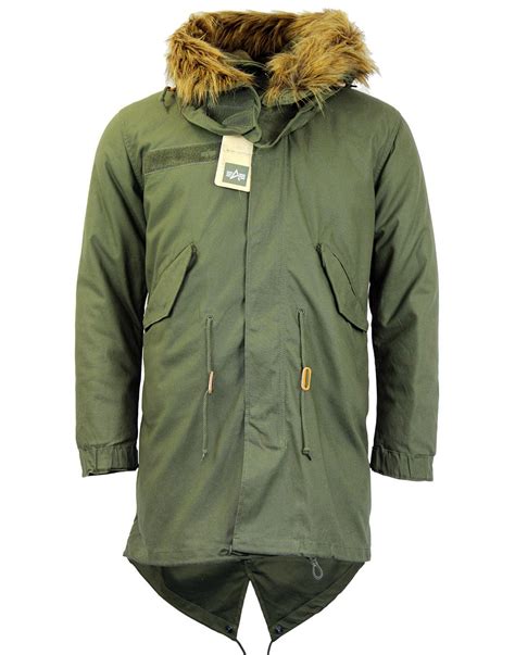 Alpha Industries S Mod Vintage Fishtail M Parka In Olive