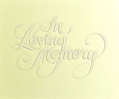 In Loving Memory - Custom Calligraphy Text Stock Illustration - Illustration of swirl, artwork ...