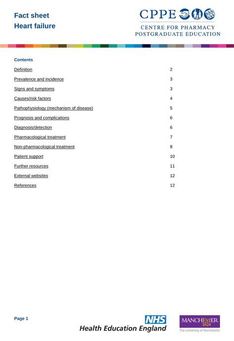 Pdf Fact Sheet Heart Failure Sheets Fact Sheet Heart Failure Pdf