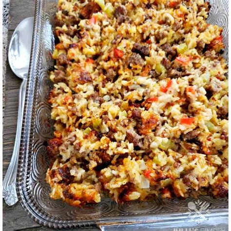 Sausage And Rice Casserole Julias Simply Southern