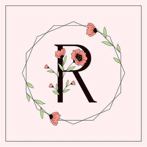 Premium Vector Floral R Letter Feminine Logo Design