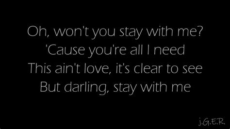 Sam Smith Stay With Me Lyrics Youtube