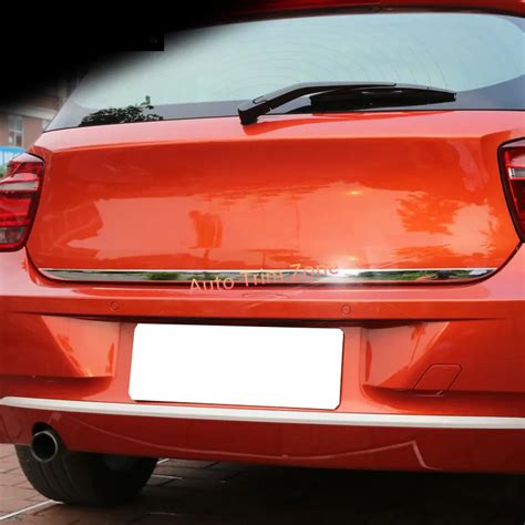 Exterior Steel Rear Trunk Boot Lower Mouldings For Bmw Series