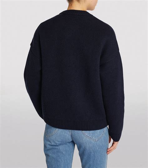 FRAME Navy X Ritz Paris Cashmere Sweater Harrods UK