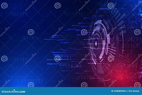 Digital Ai Big Data Technology Futuristic Blue Background Cyber Cloud Security Abstract