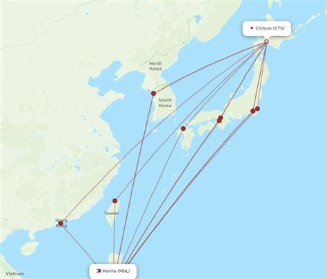 All Flight Routes From Sapporo To Manila Cts To Mnl Flight Routes