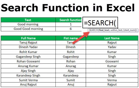 Search Function In Excel Formula Examples How To Use