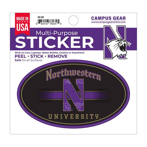 Northwestern University Wildcats Full Color Outside Application 3 X5