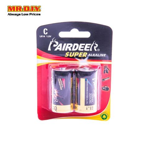 PAIRDEER Super Alkaline Battery C 2pcs MR DIY