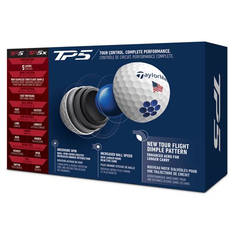 Taylormade Tp5 Usa Half Dozen Golf Balls Pga Tour Superstore