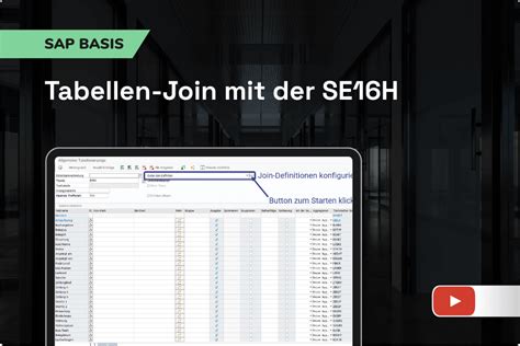 Tabellen Mit Der Se16h Verknüpfen The Data Pilot