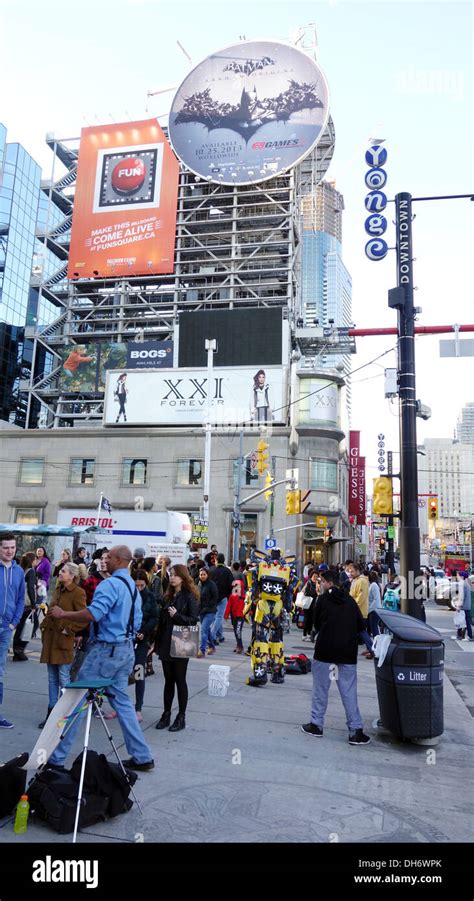 dundas square  toronto canada stock photo alamy