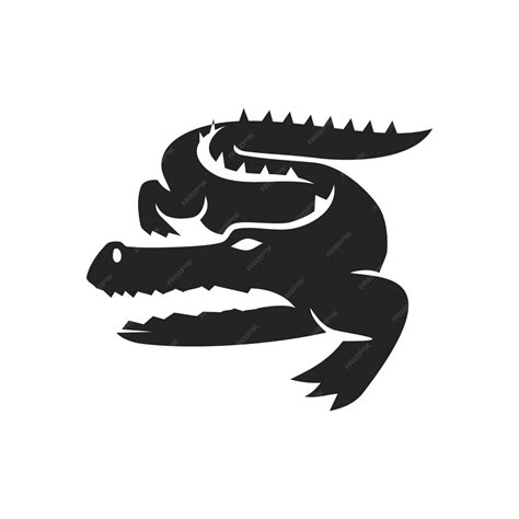 modello  logo del coccodrillo icona  identita del marchio isolata